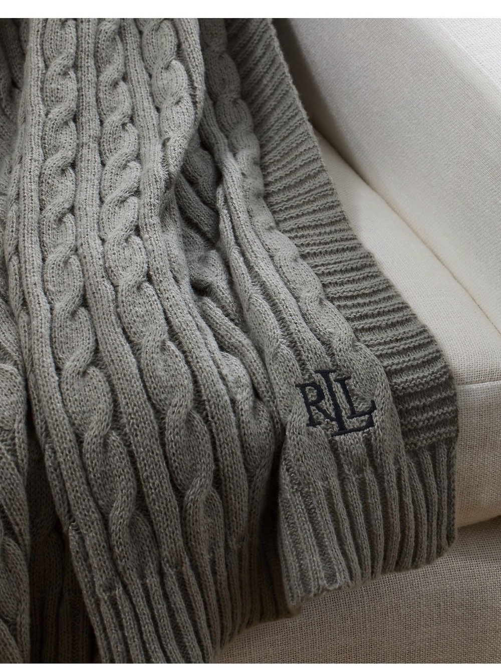 Ralph Lauren Cable Knit Sweater - Gray